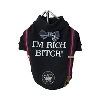 I’M Rich Bitch Black Tee Xs
